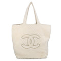 CHANEL Beach bag 3-piece set IvoryAA8042 Cotton100%