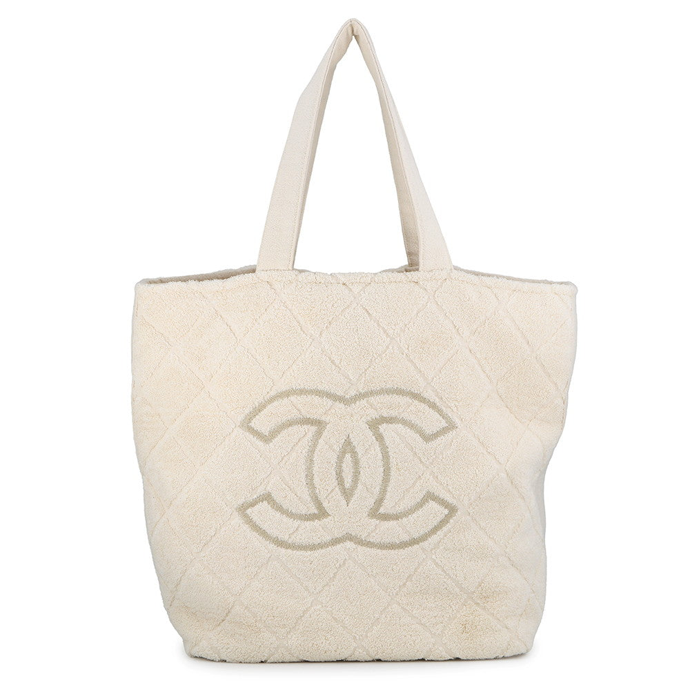 CHANEL Beach bag 3-piece set IvoryAA8042 Cotton100%