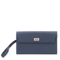 HERMES Kelly Pocket Long Blue Saphir Chevre Shamqila