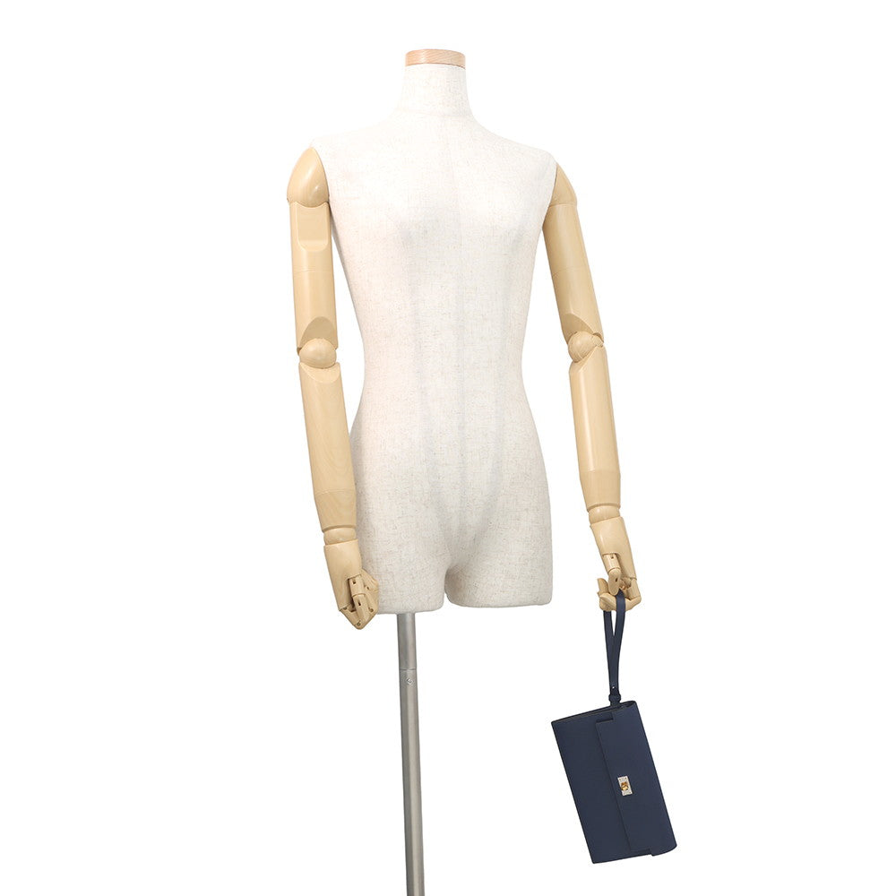 HERMES Kelly Pocket Long Blue Saphir Chevre Shamqila