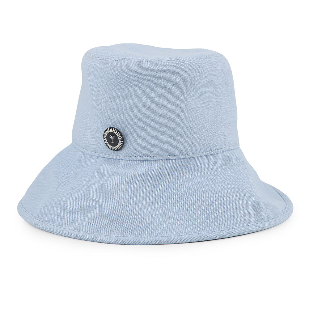 HERMES Hat Frog Size 57 Light Blue Hemp60% Cotton38% Polyurethane2%