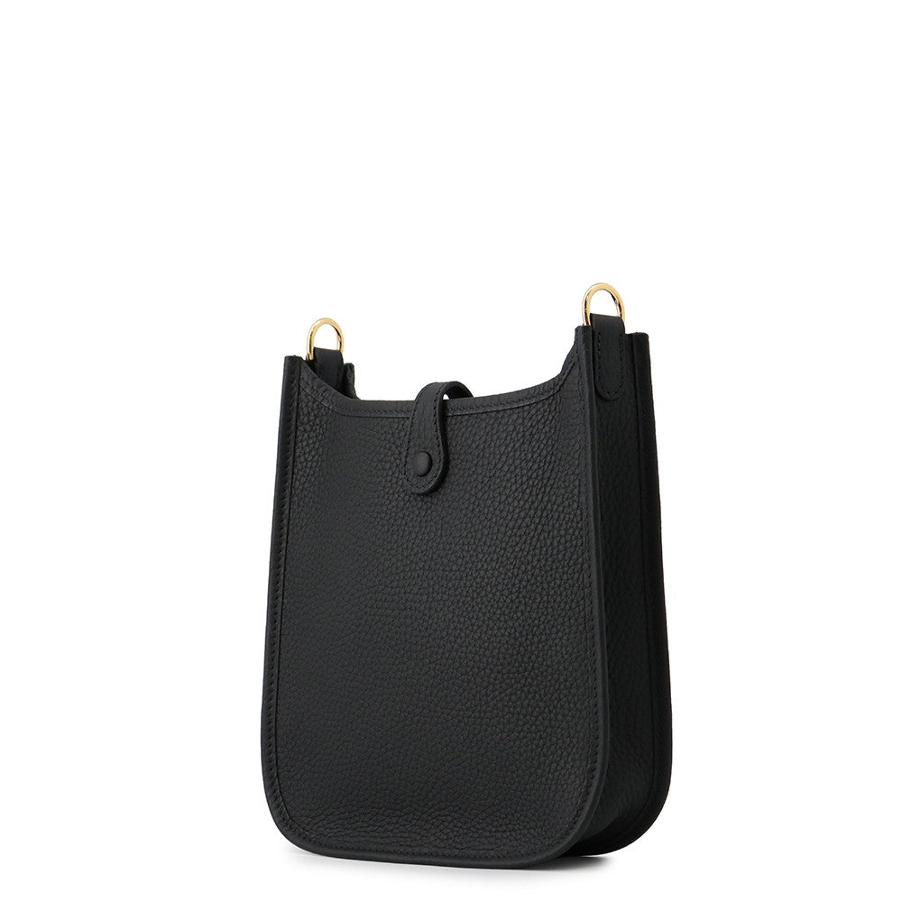 HERMES Evelyne Short Black Taurillon Clemence Size TPM