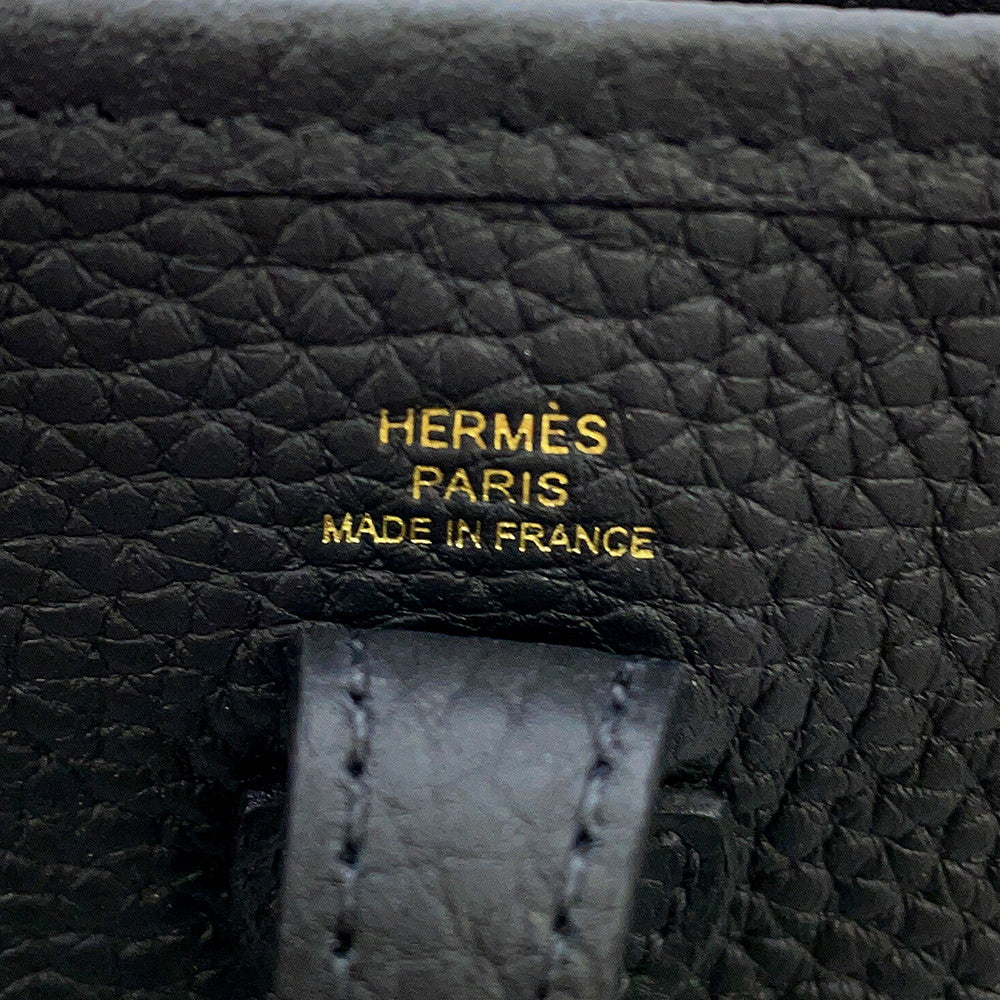 HERMES Evelyne Short Black Taurillon Clemence Size TPM