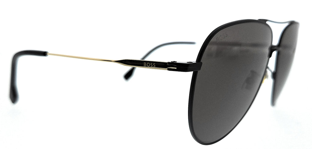 Hugo Boss BOSS 1558/O/F/S I46 I46 Matte Black/Gold Aviator Sunglasses
