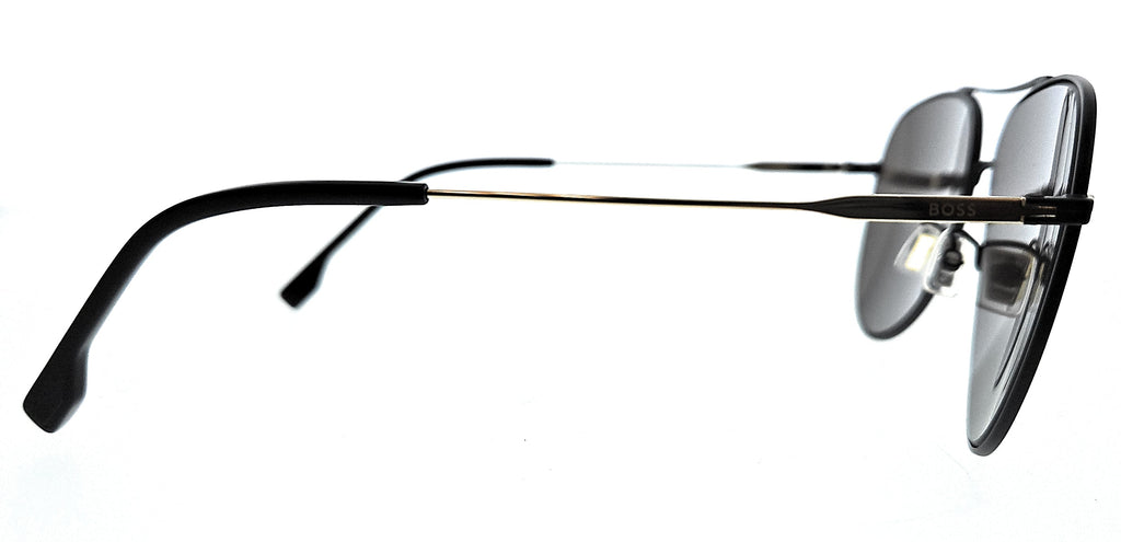 Hugo Boss BOSS 1558/O/F/S I46 I46 Matte Black/Gold Aviator Sunglasses
