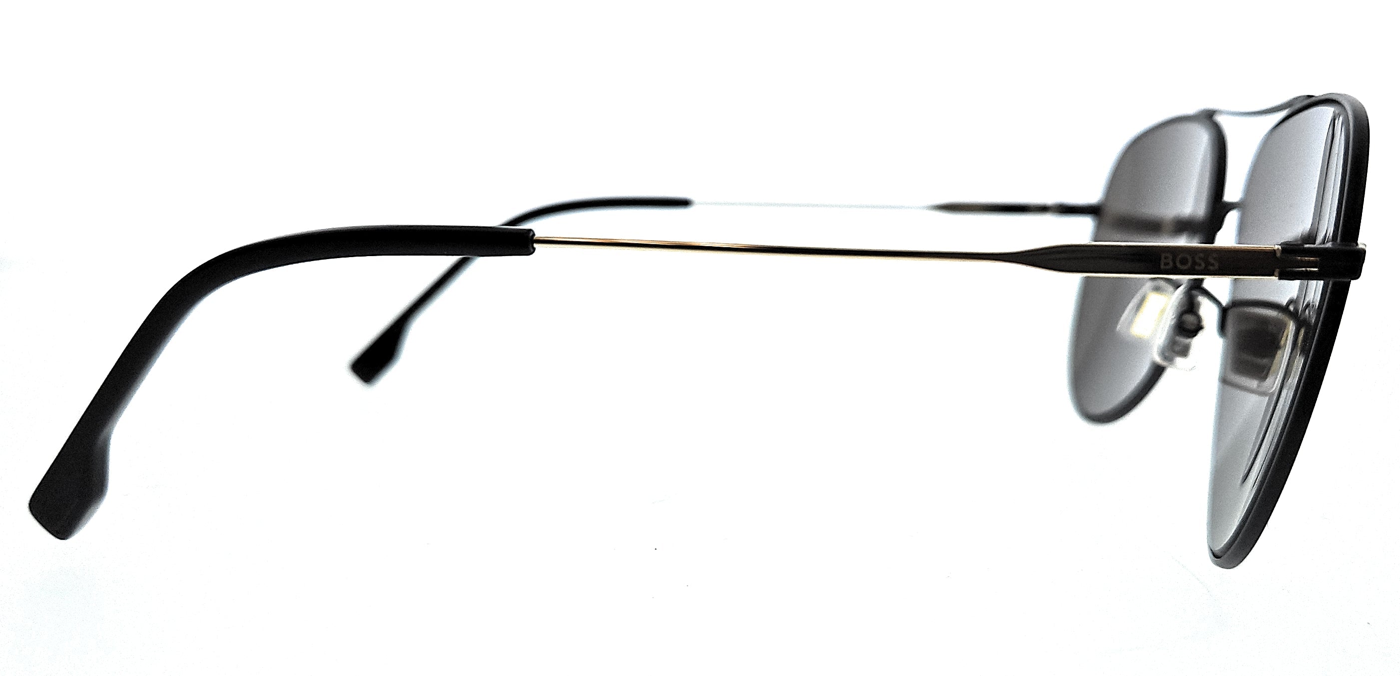 Hugo Boss BOSS 1558/O/F/S I46 I46 Matte Black/Gold Aviator Sunglasses