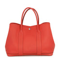 HERMES Garden Party Rouge Pivoine Negonda Leather Size PM