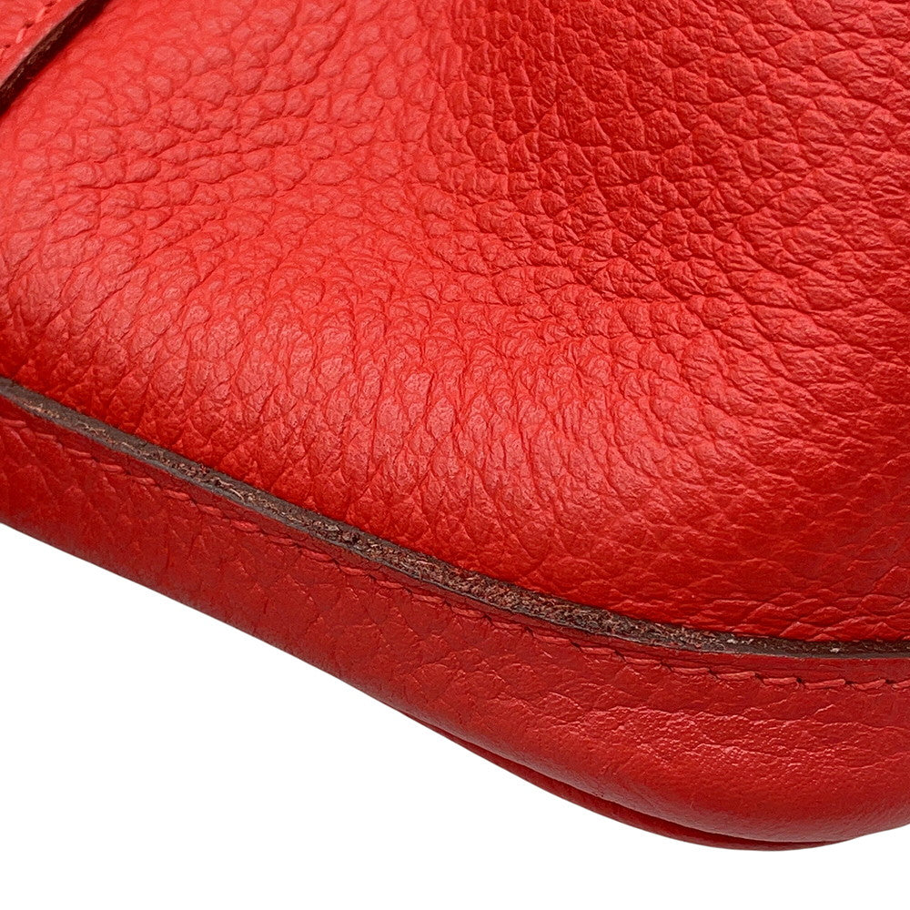 HERMES Garden Party Rouge Pivoine Negonda Leather Size PM