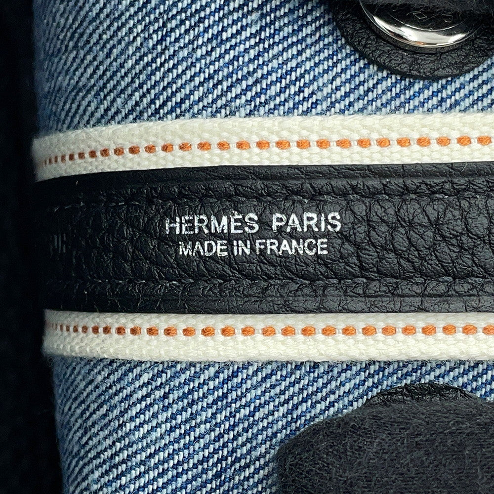 HERMES Neo Garden Denim Fonce Denim Fonce Negonda Leather Denim
