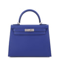 HERMES Kelly Sellier Blue Electric Epsom Size 28