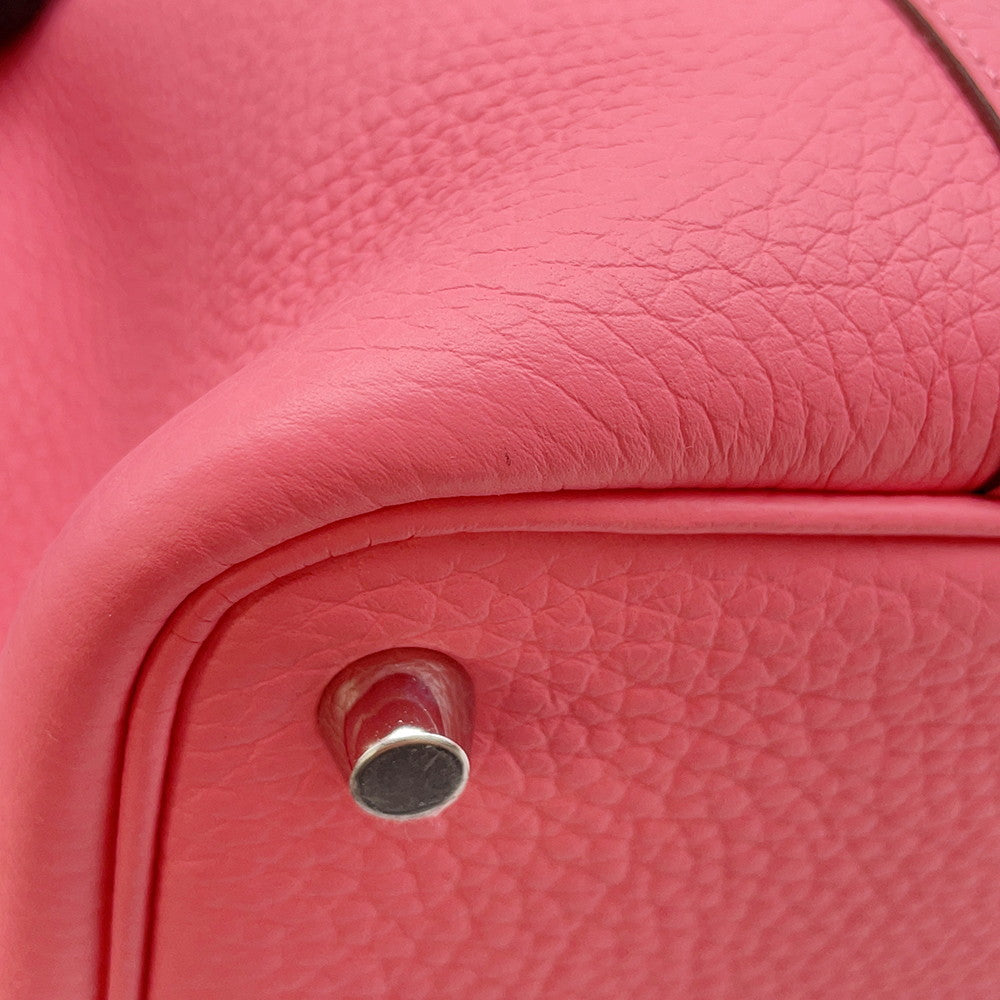 HERMES Picotin Lock Rose Azalee Taurillon Clemence Size PM