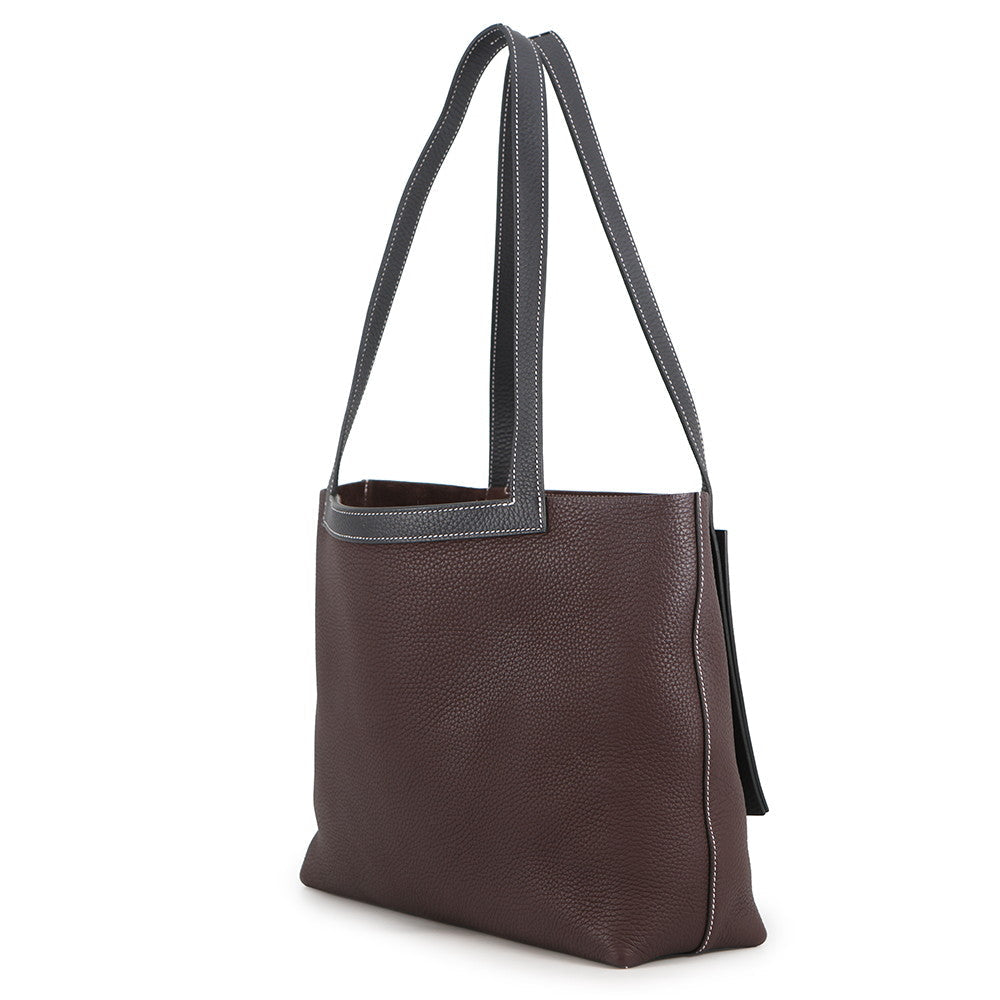 HERMES Cabas Sellier RougeSellier/Caban Taurillon Clemence Size 31