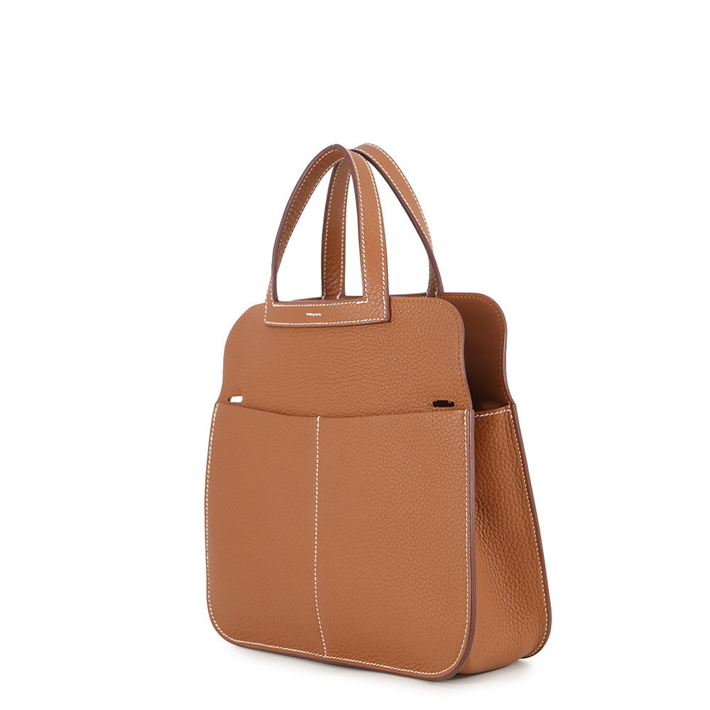 HERMES Halzan Gold Taurillon Clemence Size 25