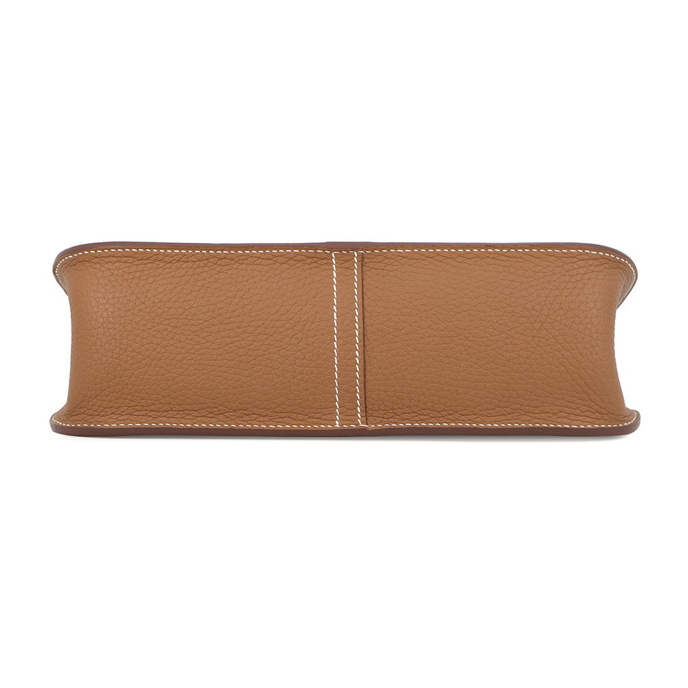 HERMES Halzan Gold Taurillon Clemence Size 25