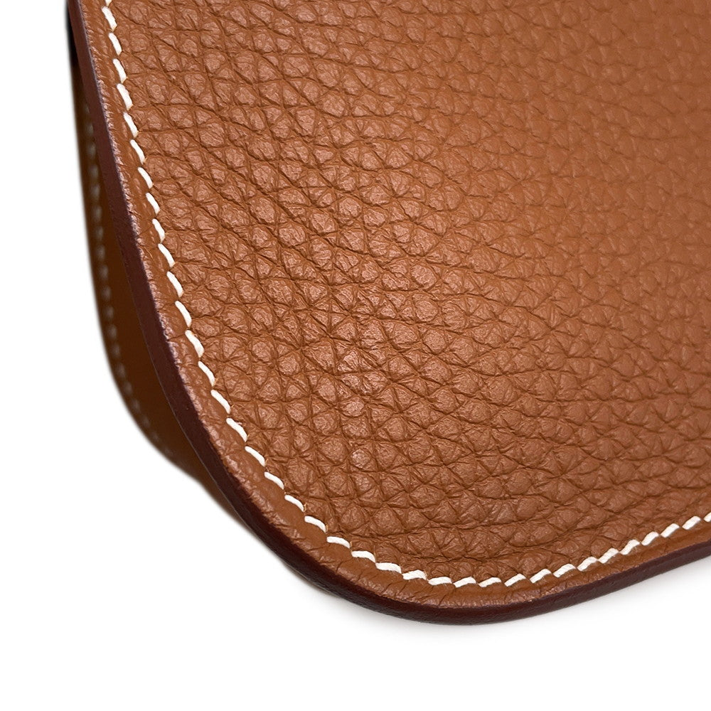 HERMES Halzan Gold Taurillon Clemence Size 25