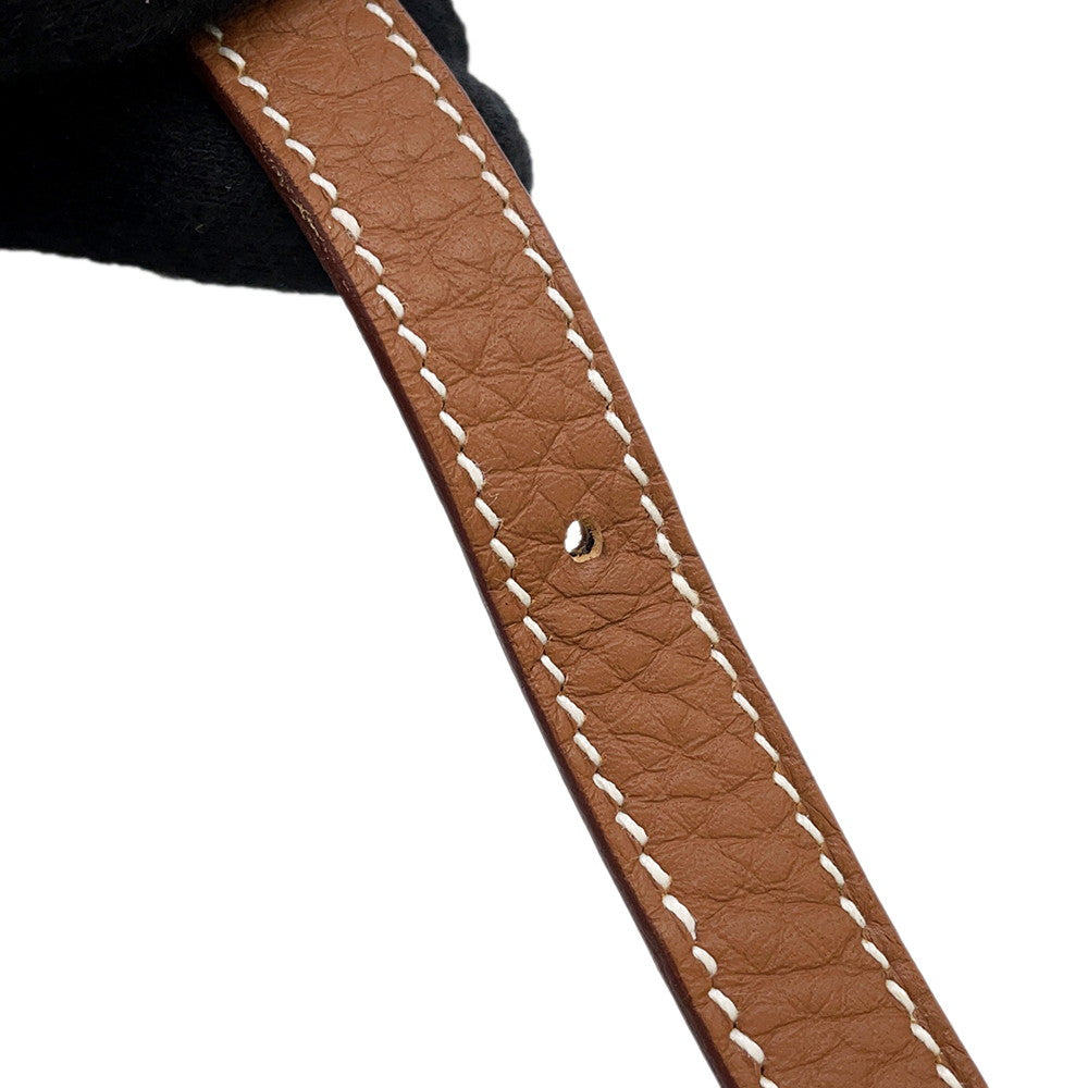 HERMES Halzan Gold Taurillon Clemence Size 25
