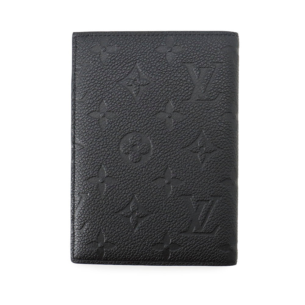 LOUIS VUITTON Passport Cover NM NoirM63914 Monogram Empreinte Leather