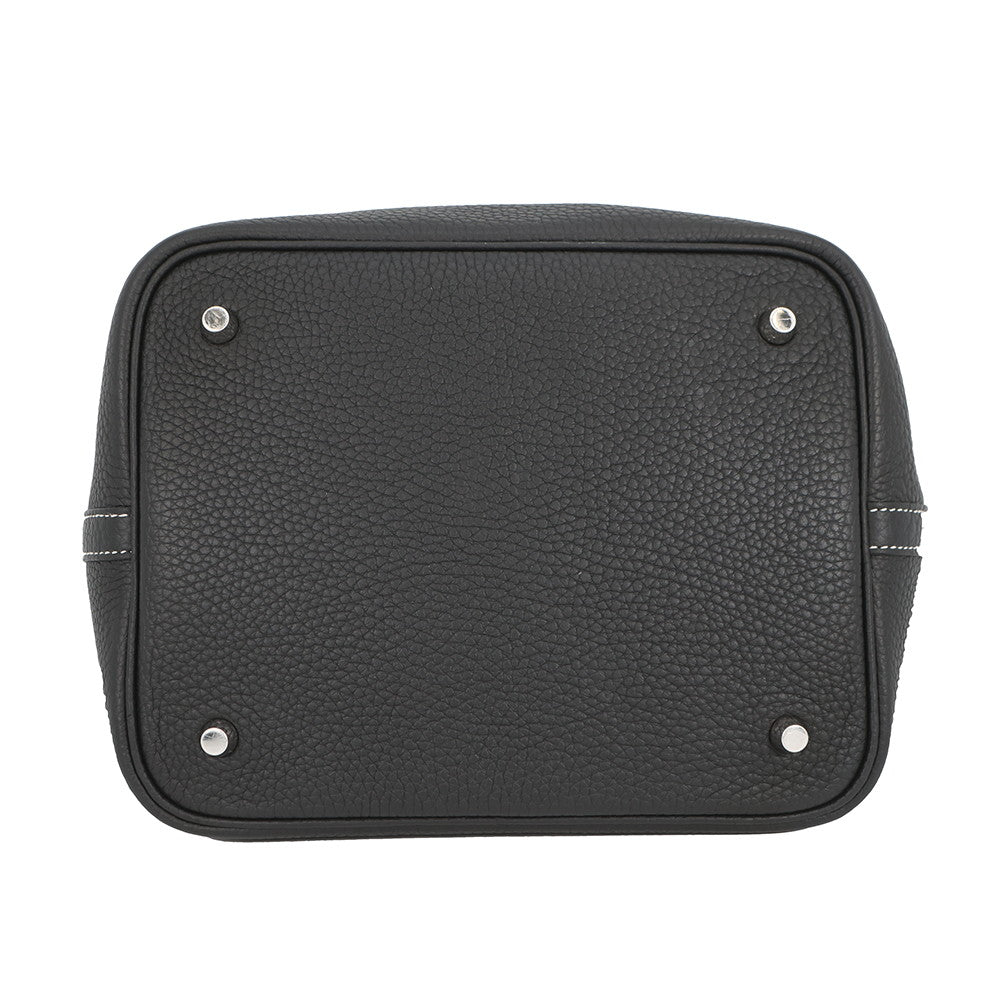 HERMES Picotin Lock Black Taurillon Clemence Size MM