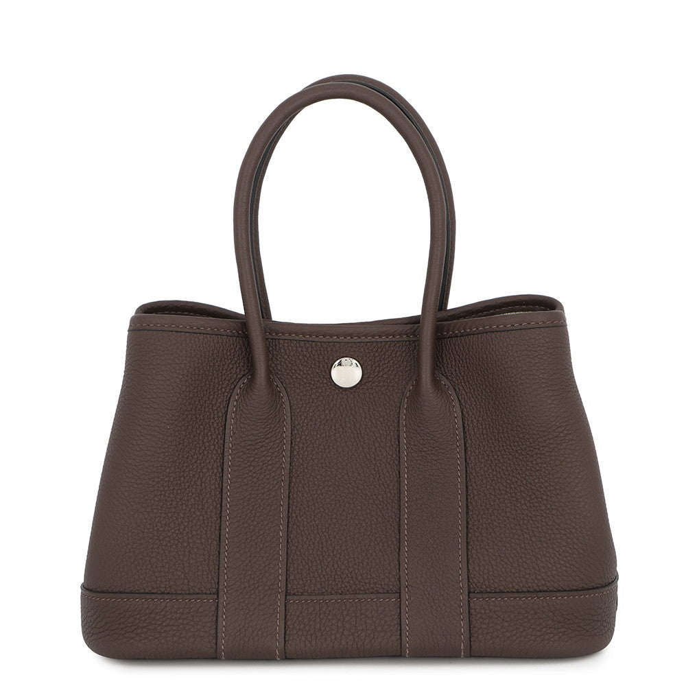 HERMES Neo Garden Chocolat Togo Leather Size 23
