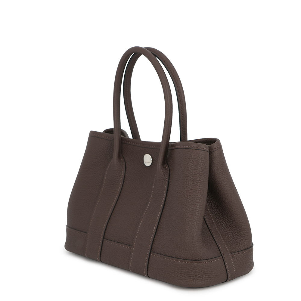 HERMES Neo Garden Chocolat Togo Leather Size 23