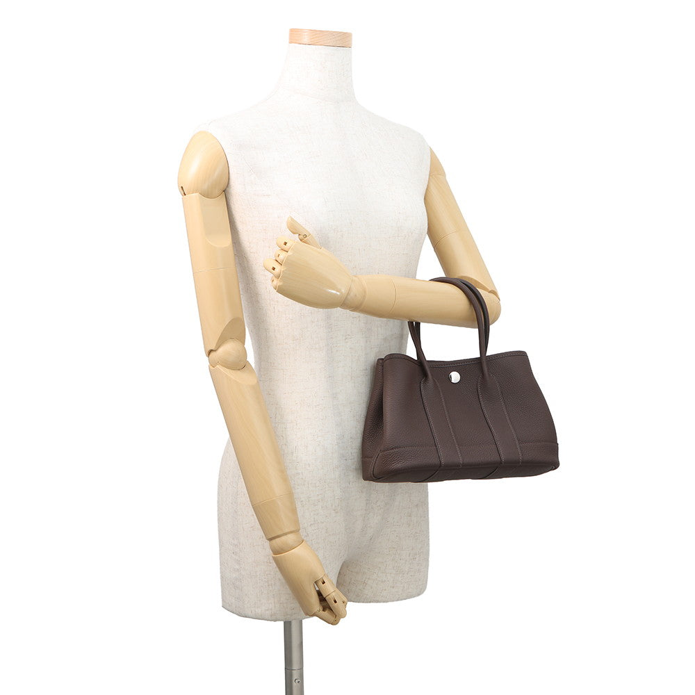 HERMES Neo Garden Chocolat Togo Leather Size 23
