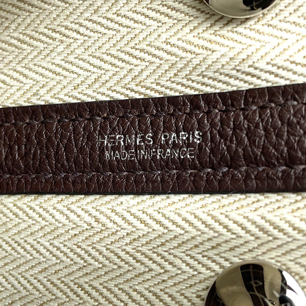 HERMES Neo Garden Chocolat Togo Leather Size 23