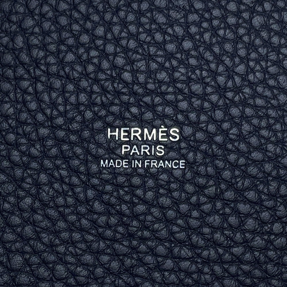HERMES Picotin Lock Blue Nuit Taurillon Clemence Size PM