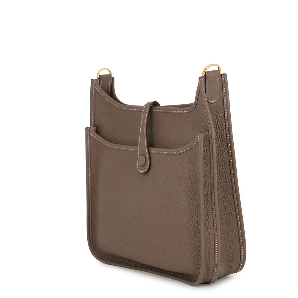 HERMES Evelyne3 Etoupe Taurillon Clemence Size PM