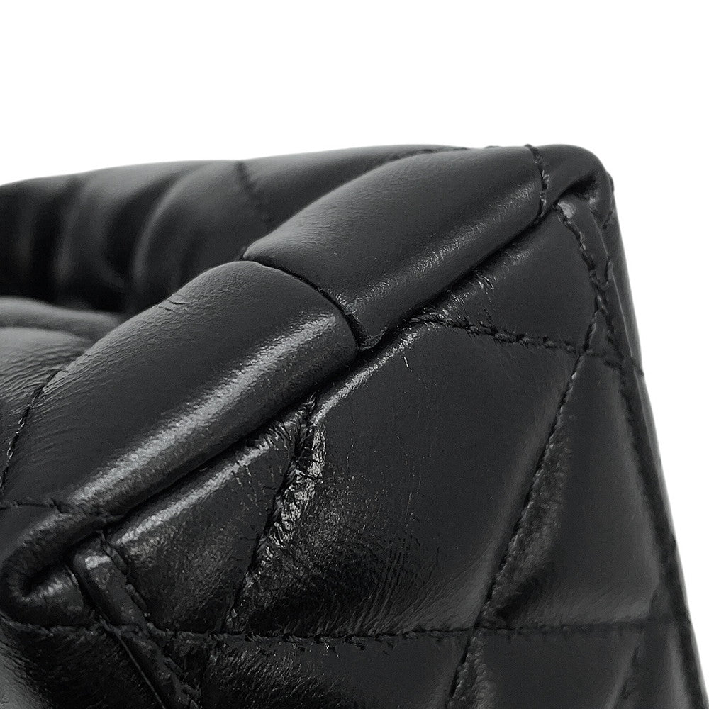 CHANEL Matelasse Mini Shopping Bag BlackAS4416 Shiny Calf Leather