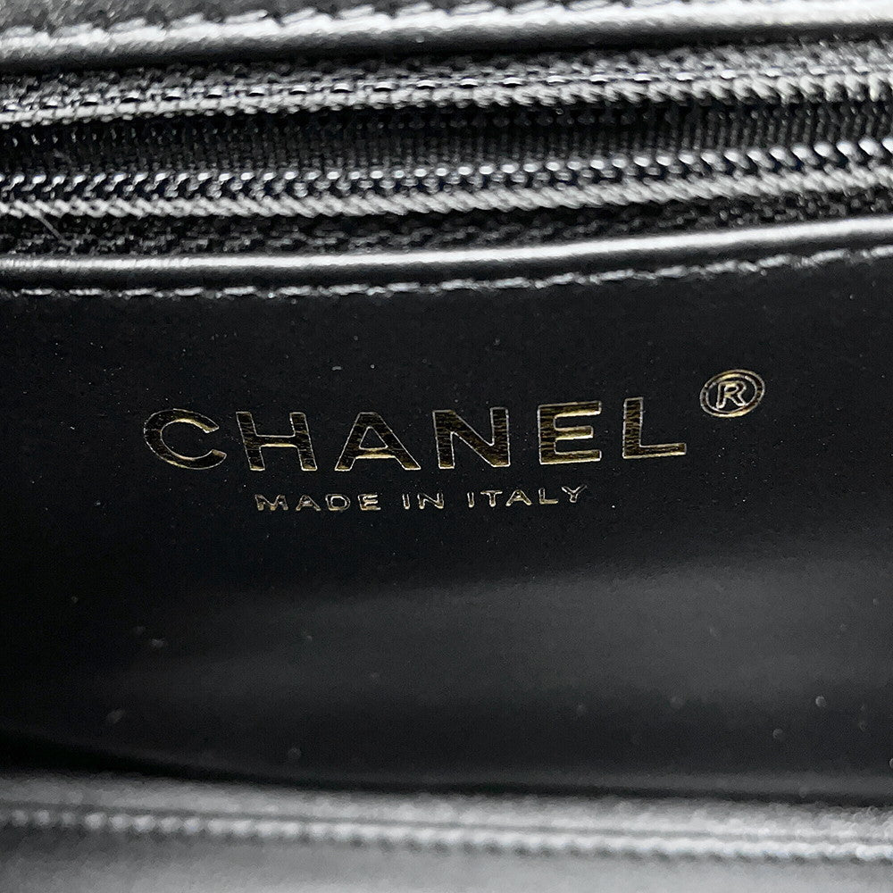 CHANEL Matelasse Mini Shopping Bag BlackAS4416 Shiny Calf Leather