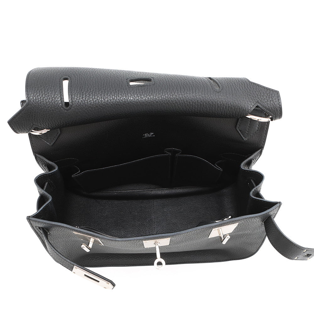 HERMES Jypsiere Black Taurillon Clemence Size 31
