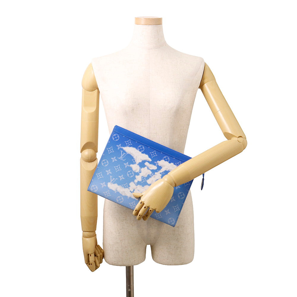 LOUIS VUITTON Pochette Voyage Blue/WhiteM45480 Monogram Clouds