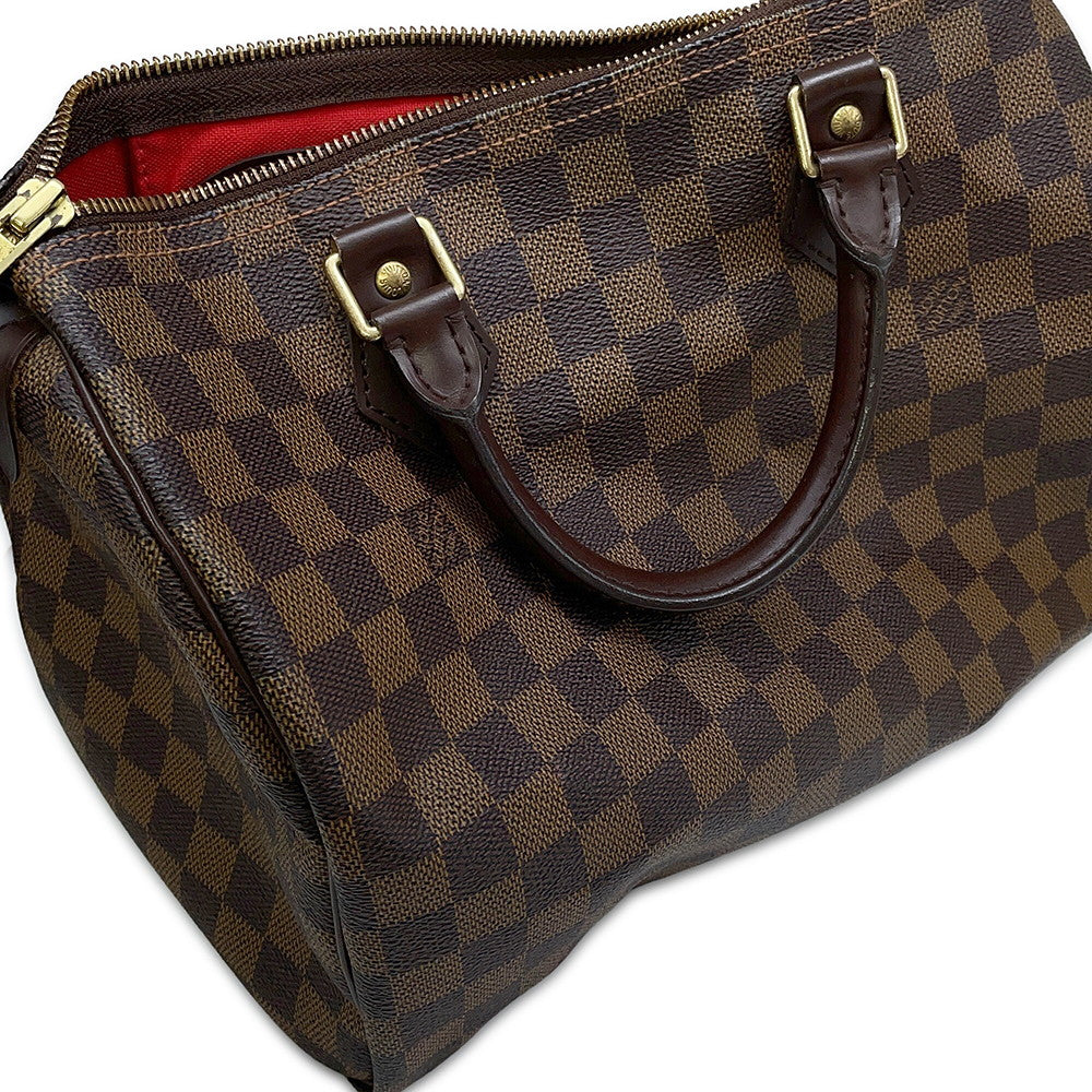 LOUIS VUITTON Speedy RedN41531 Damier Ebene Canvas Size 30