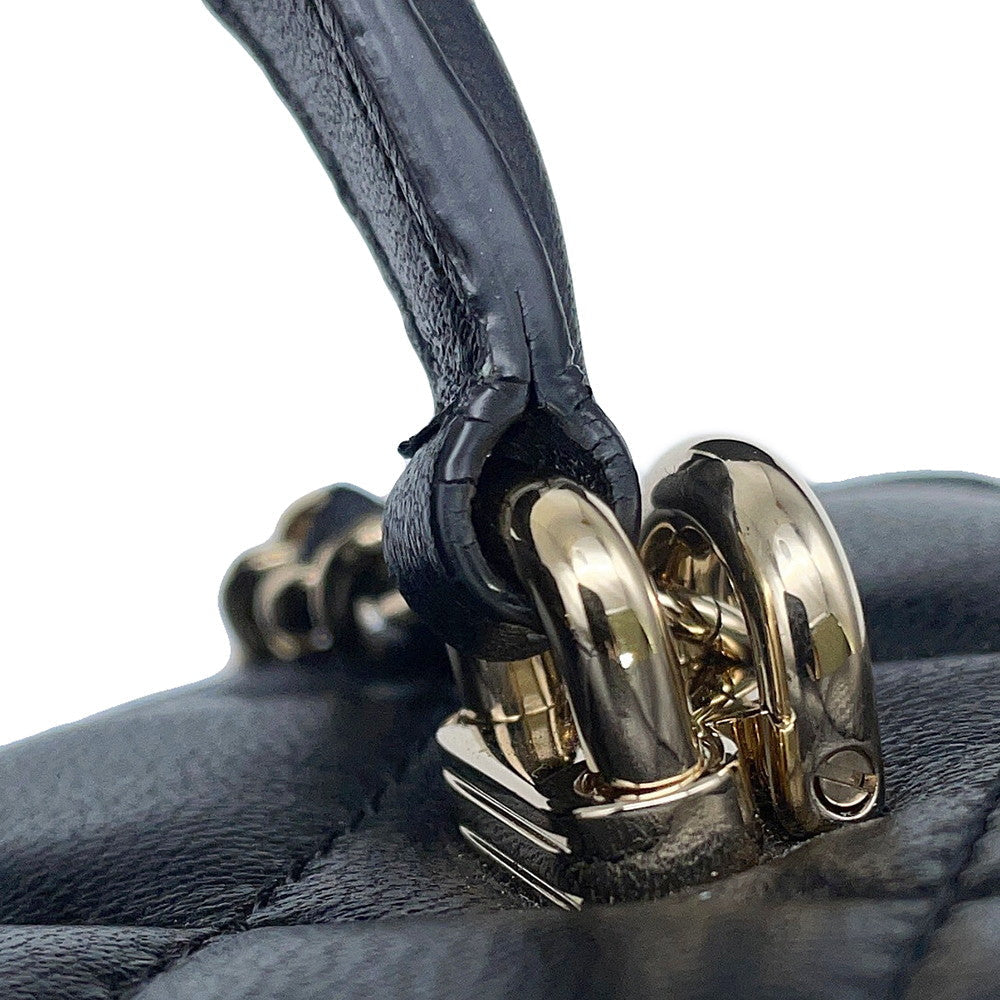 CHANEL Matelasse Vanity Chain Shoulder Bag BlackAP2199 Lambskin