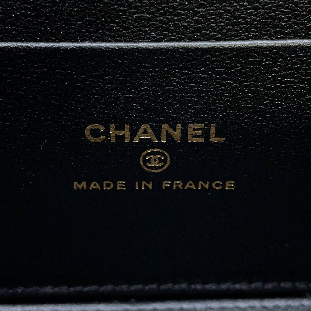 CHANEL Matelasse Vanity Chain Shoulder Bag BlackAP2199 Lambskin