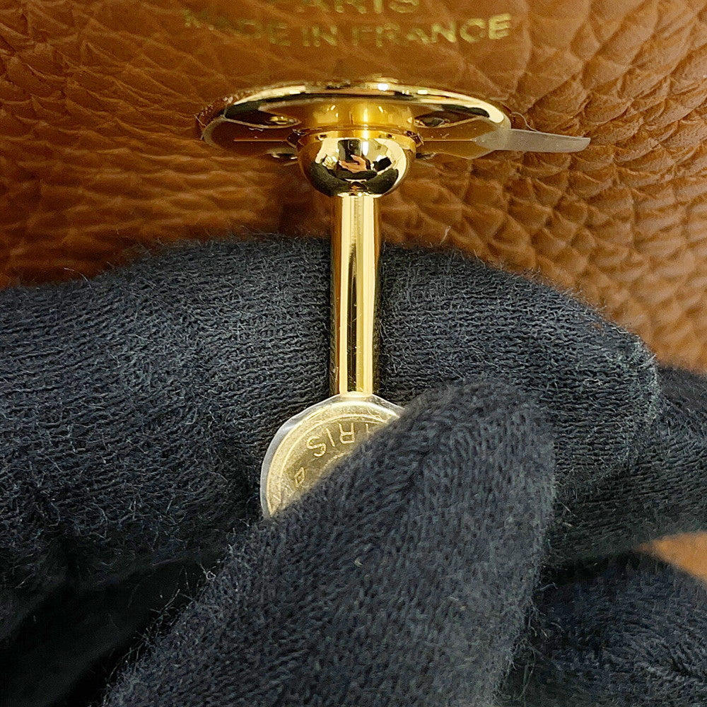 HERMES Lindy Gold Taurillon Clemence Size Mini
