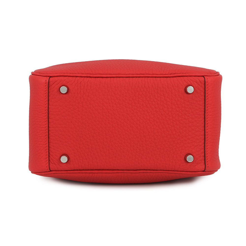 HERMES Lindy Rouge Ladue Taurillon Clemence Size Mini