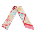 HERMES Fauve, a stamp enthusiast, Twilly White/Rose/RougeH64205S Silk100%