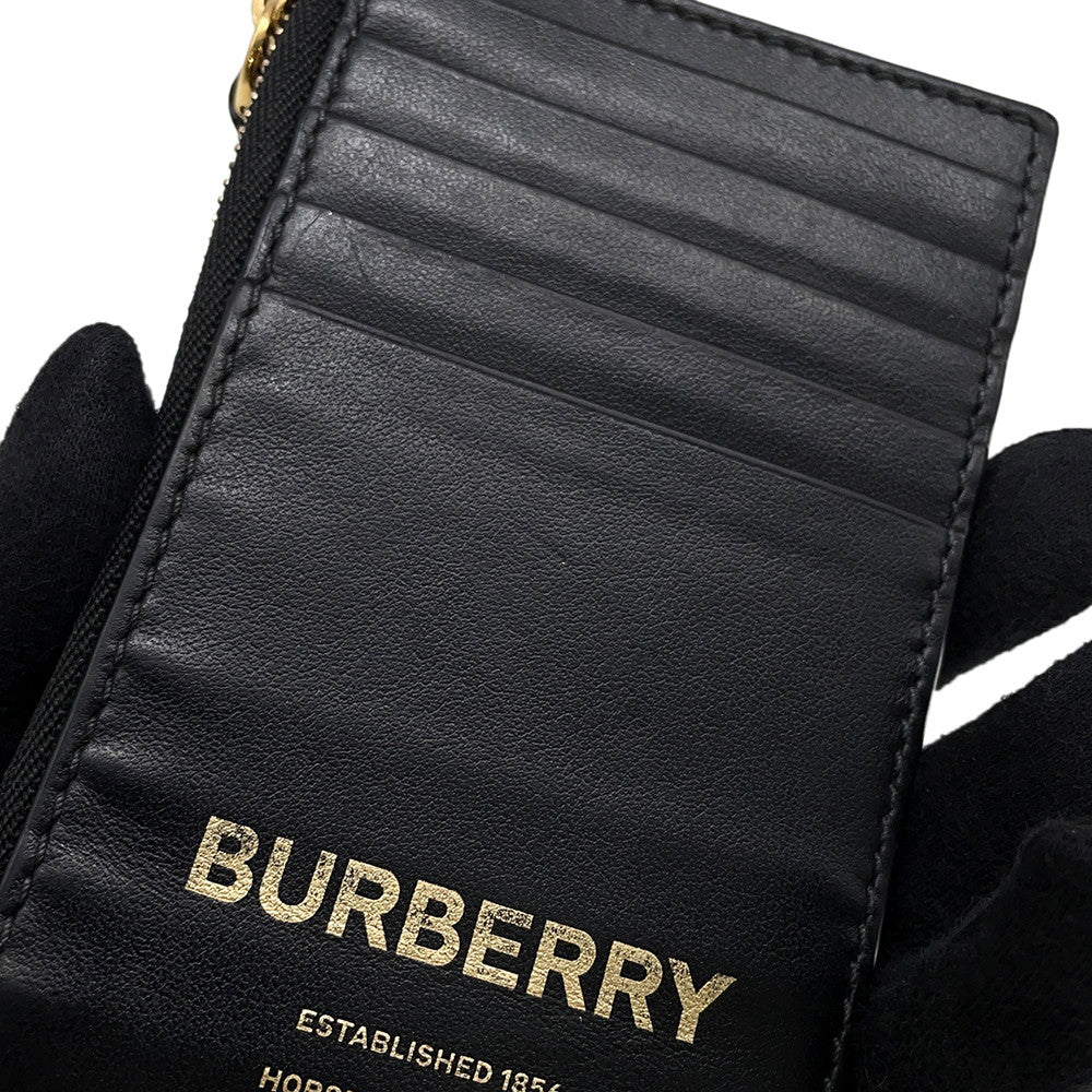 BURBERRY Fragment case Black Leather