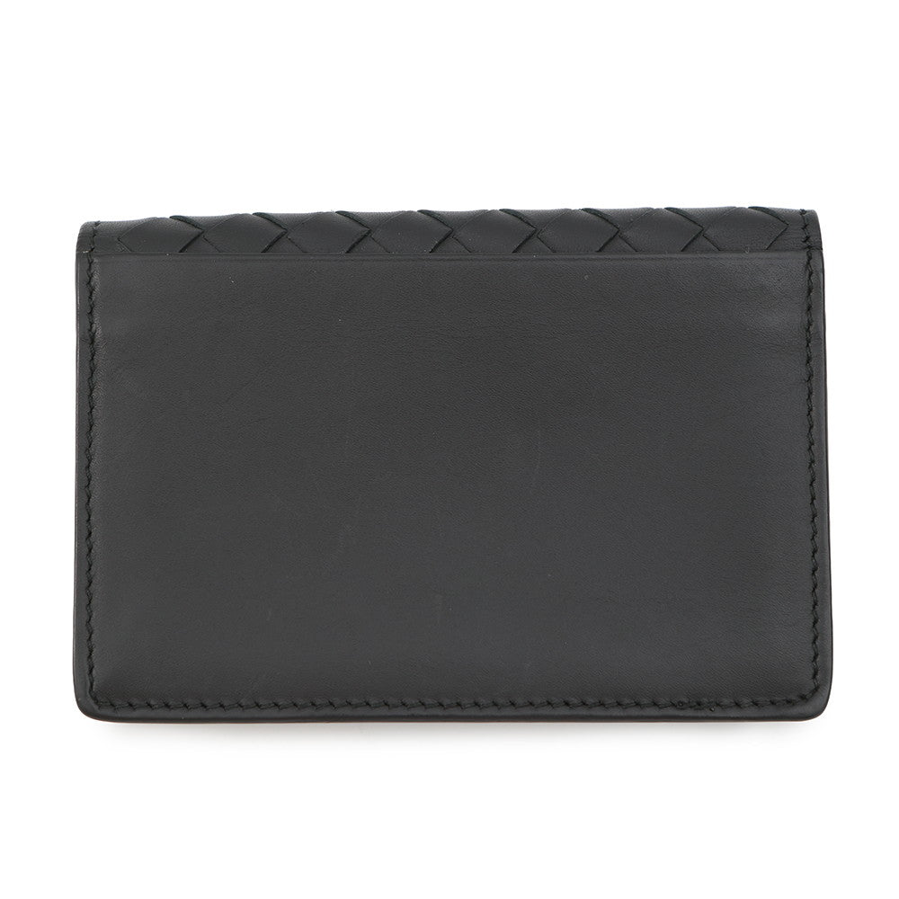 Bottega Veneta INTRECCIATO Card Case Black Leather