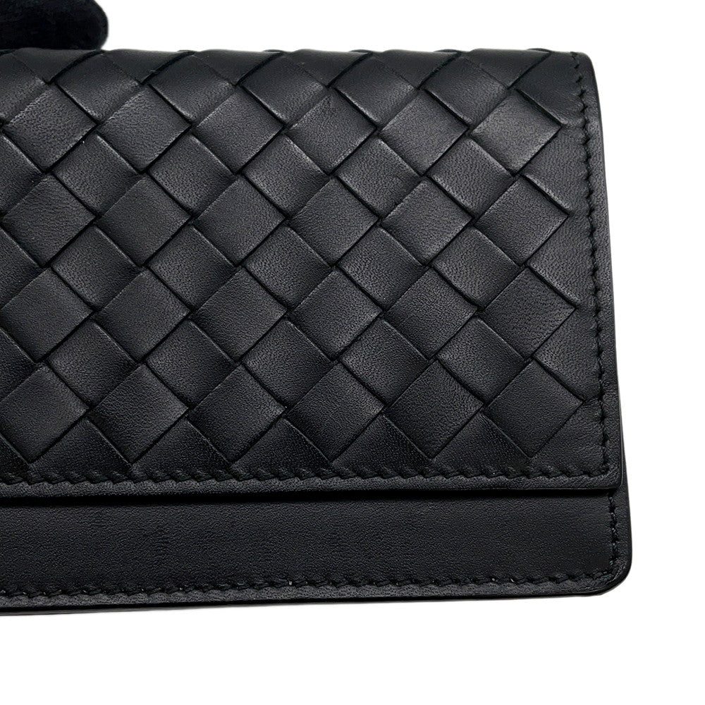 Bottega Veneta INTRECCIATO Card Case Black Leather