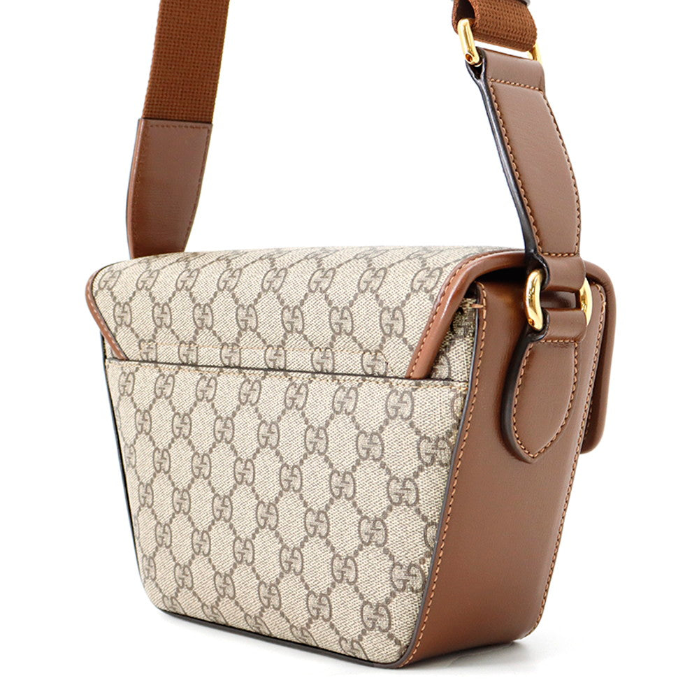 GUCCI GG Supreme Shoulder Bag Beige/Brown715767 GG Supreme Leather