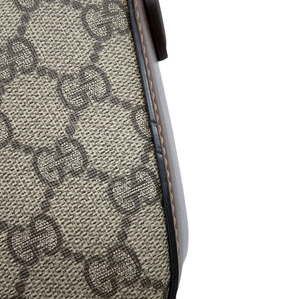 GUCCI GG Supreme Shoulder Bag Beige/Brown715767 GG Supreme Leather