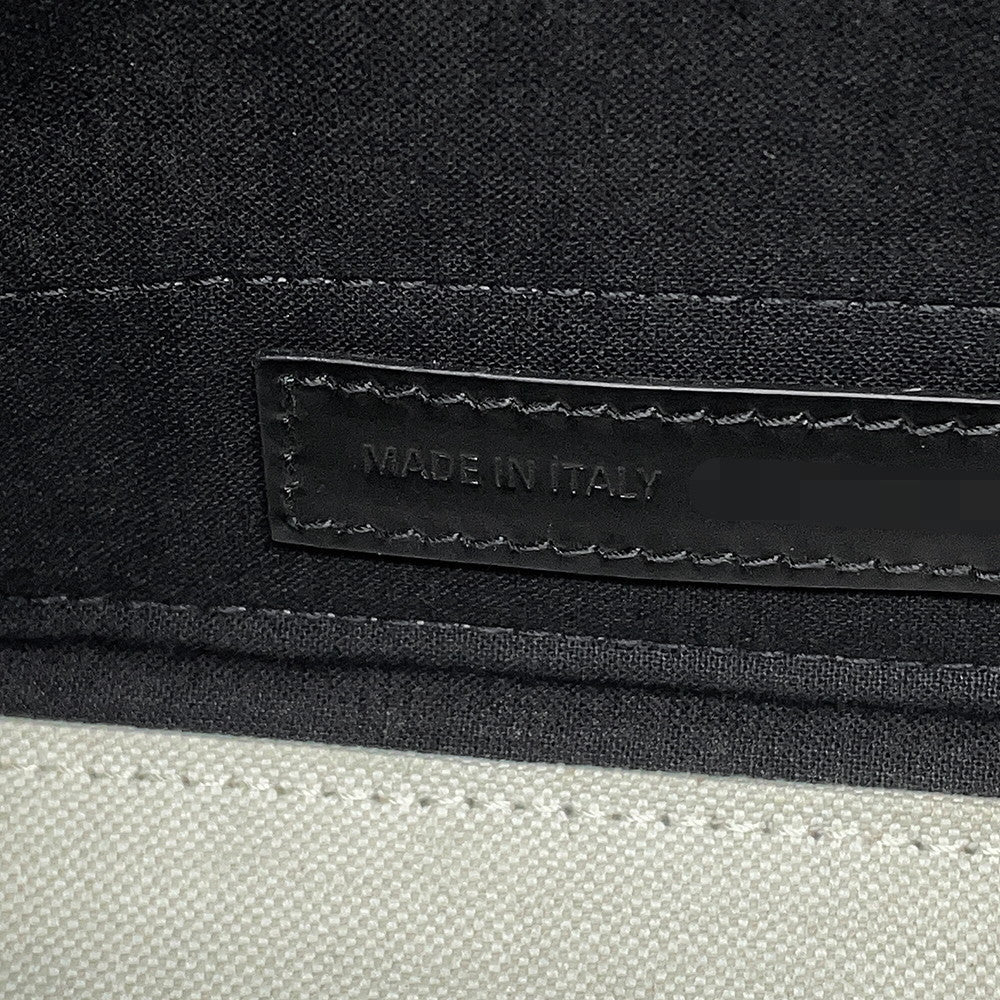BALENCIAGA Navy Kabas White/Black390346 Canvas Leather Size XS