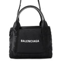 BALENCIAGA Navy Kabas Black390346 Nylon Leather Size XS