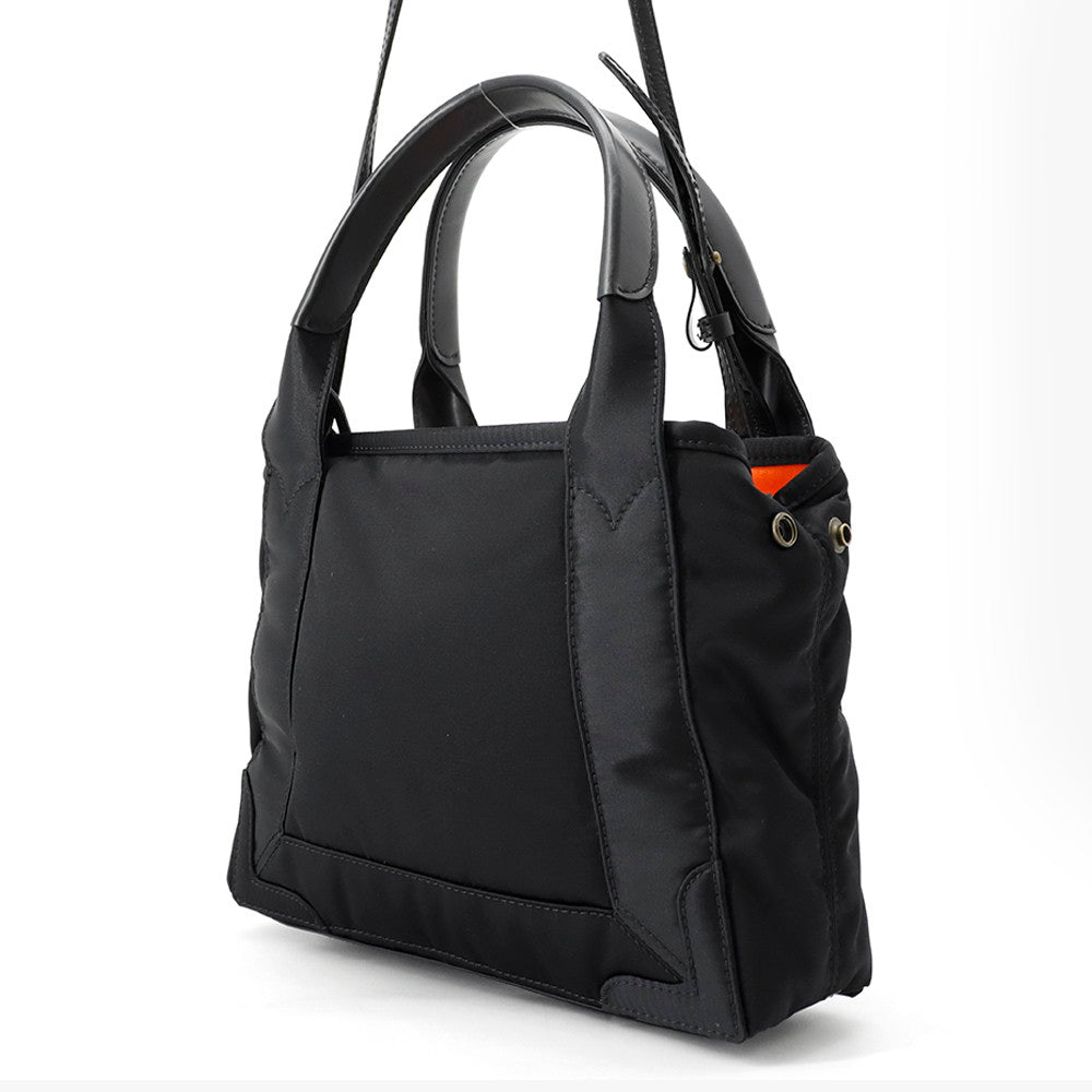 BALENCIAGA Navy Kabas Black390346 Nylon Leather Size XS