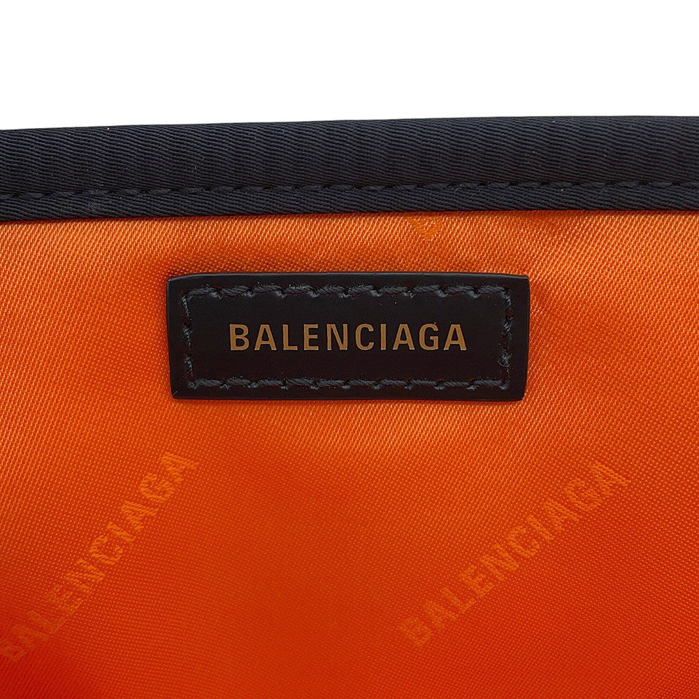 BALENCIAGA Navy Kabas Black390346 Nylon Leather Size XS
