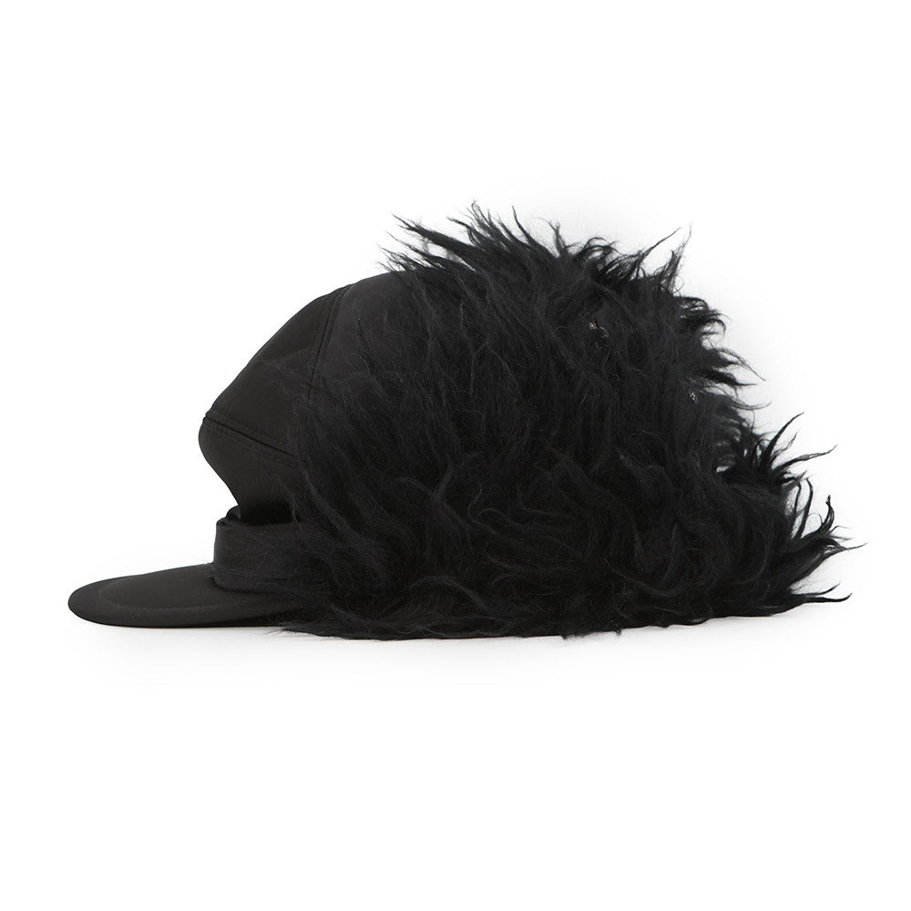 PRADA Flight cap Size L Black2HC180 Nylon Fur