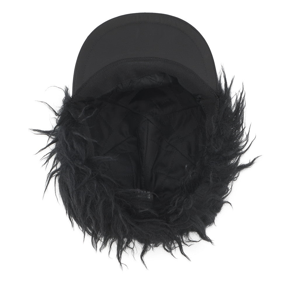 PRADA Flight cap Size L Black2HC180 Nylon Fur