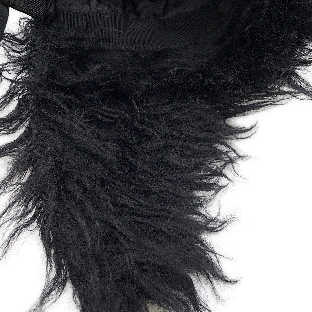PRADA Flight cap Size L Black2HC180 Nylon Fur